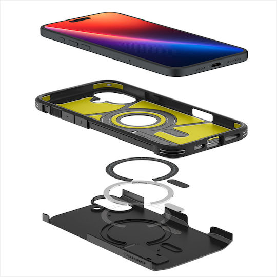 Spigen Tough Armor AI MagFit Umschlag Rückseite Kunststoff 2mm Schwarz (iPhone 16)