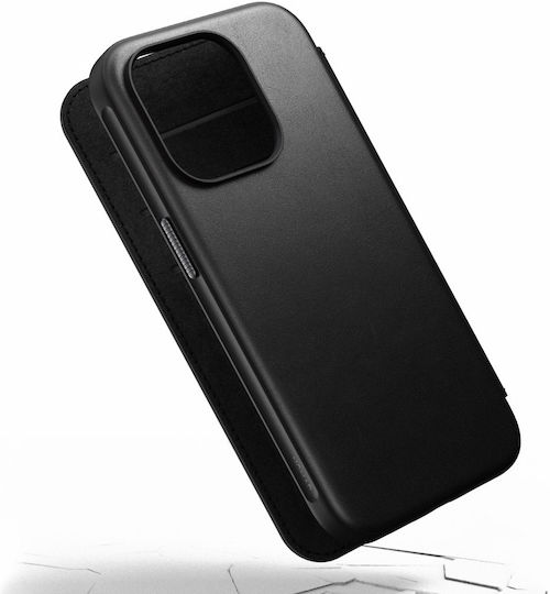 Nomad Back Cover Δερμάτινο 2mm Μαύρο (iPhone 15 Pro)