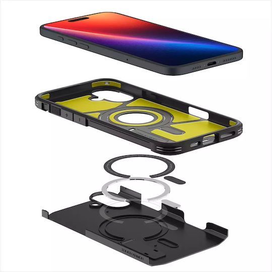 Spigen Tough Armor AI MagFit Umschlag Rückseite Kunststoff 2mm Schwarz (iPhone 16)