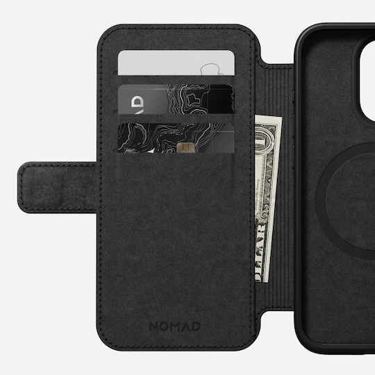 Nomad Back Cover Δερμάτινο 2mm Μαύρο (iPhone 15 Pro)