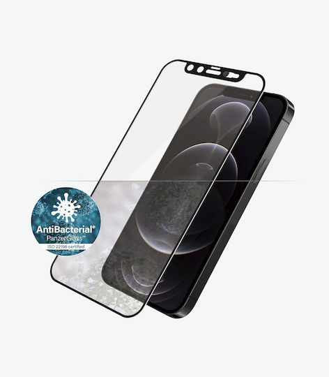 Antibakteriell Gehärtetes Glas Schwarz (iPhone 12 / 12 Pro)