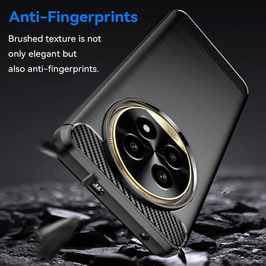 Techsuit Carbon Back Cover Σιλικόνης Μαύρο (Realme 13 Pro / 13 Pro+)
