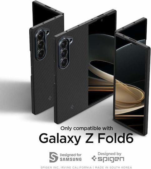 Spigen Airskin Umschlag Rückseite Aramid Fiber 0.9mm Schwarz (Galaxy Z Fold6)