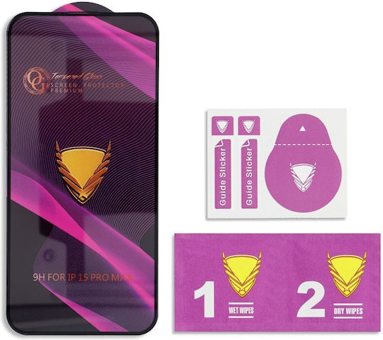Premium Full Face Tempered Glass Μαύρο (Redmi Note 12 4G)