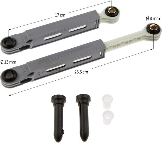 Αμορτισέρ Πλυντηρίου Ρούχων Bosch Pitsos Siemens Ø 8 & 13mm 90n Σετ 2