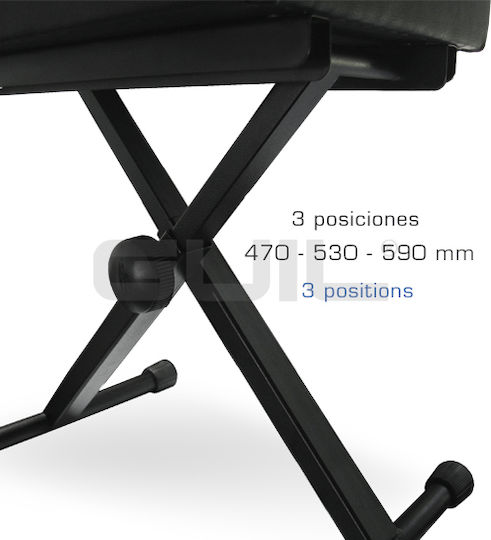 Guil Scaun Armoniu Reglabil L40xW30xH47-59cm