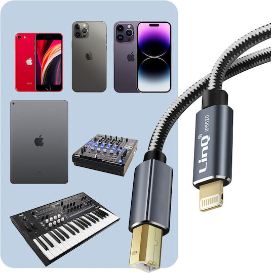 Кабел за принтер Ipad Iphone Usb-b Плетен найлон Linq 1.5м