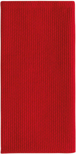 Kentia Fazzy Towel from 100% Cotton in Red Color 40x60cm 3pcs