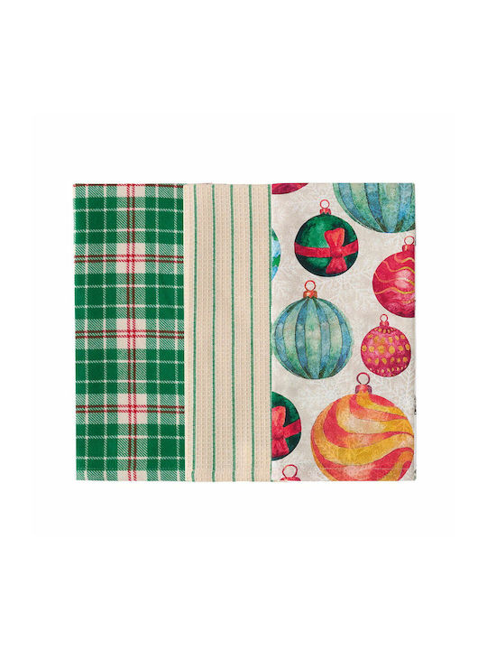 Kentia Fazzy Towel from 100% Cotton in Green Color 40x60cm 3pcs