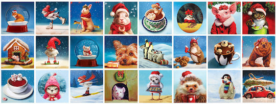 Animal Advent Calendar Christmas 24 Puzzles 50 Pieces