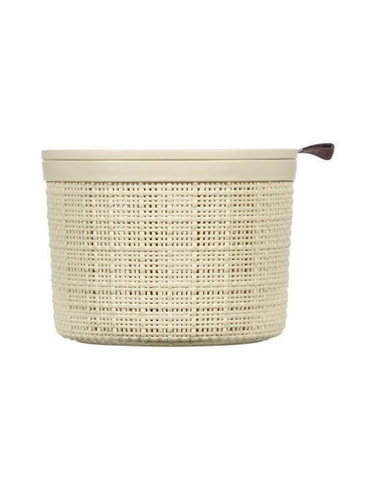 Round Jute Jar Lid 2l Ø17x13cm Cream Color