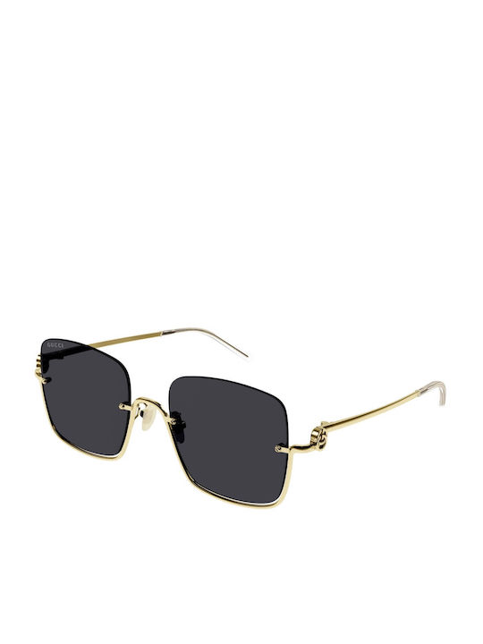 Gucci Women's Sunglasses with Gold Metal Frame and Black Lens GG1279S 001