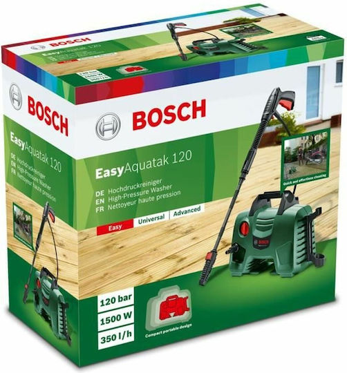 Bosch EasyAquatak 120 Pressure Washer Electric 1500W with Pressure 120bar and Metal Pump