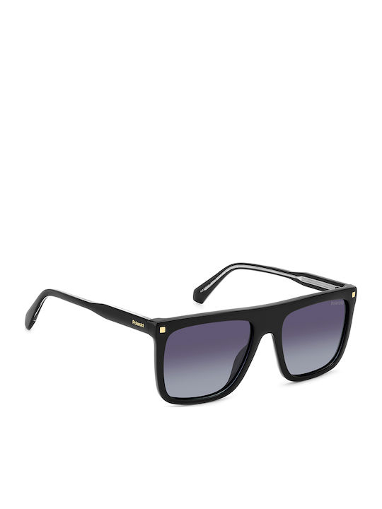 Polaroid Мъжки Слънчеви Очила с Черна Пластмасова Рамка и Сиви Преливащи Стъкла