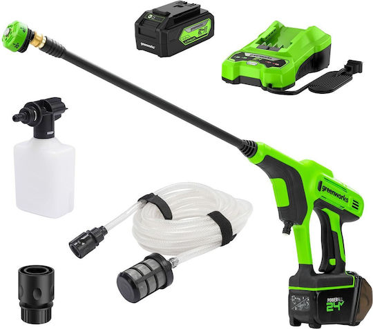 Greenworks G24PWK4 Pressure Washer Battery 24V 1x4Ah with Pressure 24bar