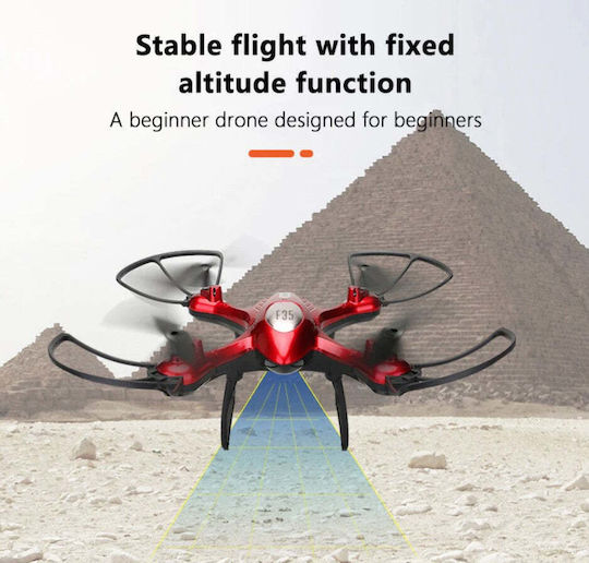 F35 Dron 2.4 GHz cu 4K Cameră și Telecomandă Roșu