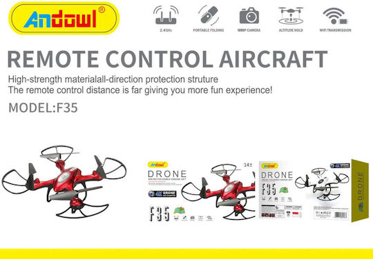 F35 Dron 2.4 GHz cu 4K Cameră și Telecomandă Roșu