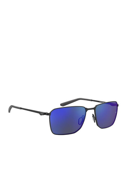 Under Armour Unisex Sunglasses with Black Metallic Frame and Blue Mirror Lens UA Scepter 2 G 807 Z0