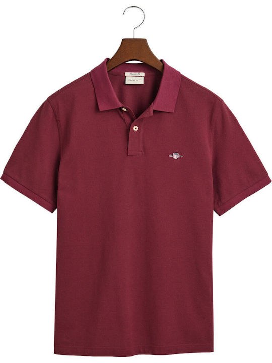 Polo Short Sleeve Blouse Burgundy