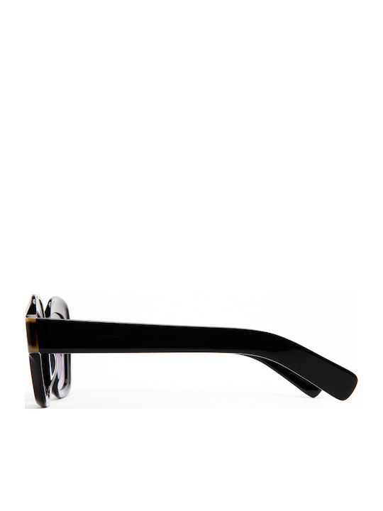 Kaleos Women's Sunglasses with Black Plastic Frame and Black Lens Lynn 1