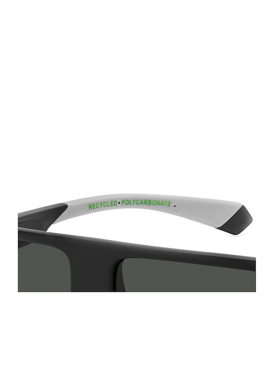Polaroid Unisex Sonnenbrillen mit Schwarz Horn umrandetem Rahmen und Gray Polarisiertem Glas PLD7054/S O6W/M9