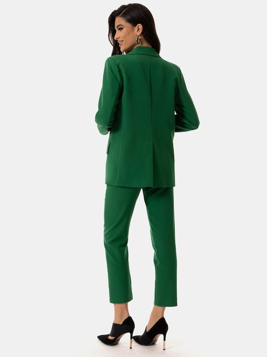 Green Blazer and Trousers Set