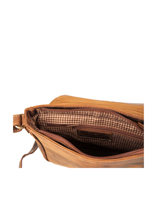 Leder Damentasche Schultertasche Braun