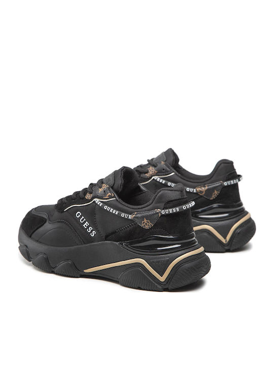 Damen Chunky Sneakers Black / Gold