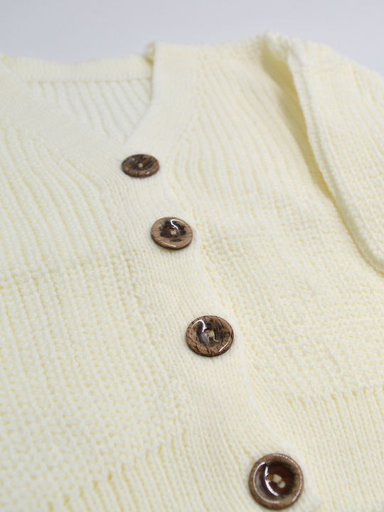 Kinderstrickjacke Gestrickt Ecru