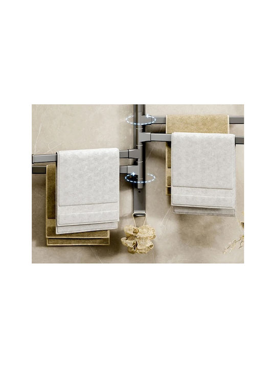 Single Wall-Mounted Bathroom Shelf Unit ​31.5x30cm Gray
