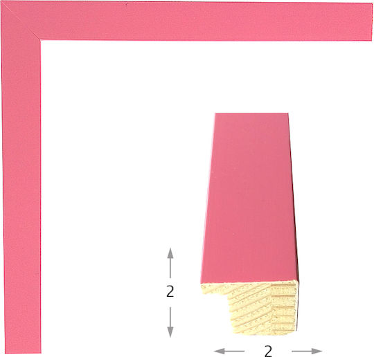 Wall-mounted Wooden Photo Frame with Pink Frame