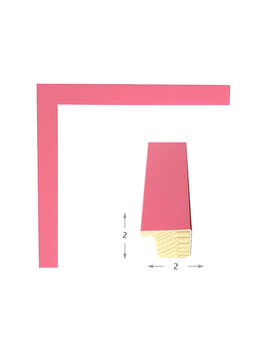 Wall-mounted Wooden Photo Frame with Pink Frame