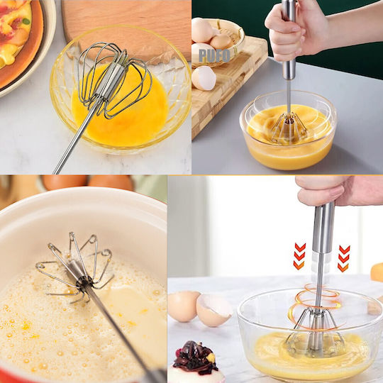 Semi-automatic Whisking Stick Pufo Made Stainless Steel Manual Operation Frothing Mixing 31 Cm