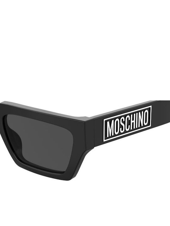Moschino Unisex Γυαλιά Ηλίου με Μαύρο Κοκκάλινο Σκελετό και Μαύρο Φακό MOS166/S 807/IR