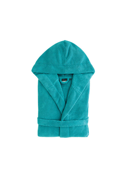 Kentia Kids Hooded Bathrobe Petrol