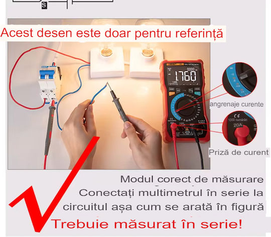 Aneng Dt9205a Digital-Multimeter LCD-Anzeige Dioden-Batterie-Kontinuitätstester Summer Überlastalarm Datenspeicher Rot