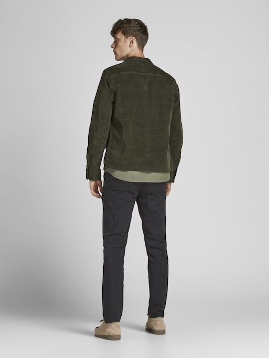 Trousers Chino Elastic in Slim Fit Black