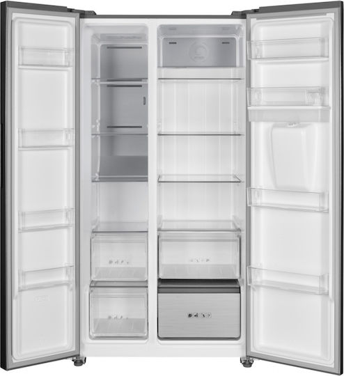 Heinner Side-by-Side Refrigerator 592lt NoFrost H177xW90xD73cm Black HSBS-HM592NFDXWDE++