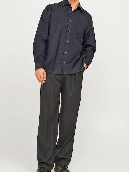 Long-sleeved Corduroy Shirt Black Oyster