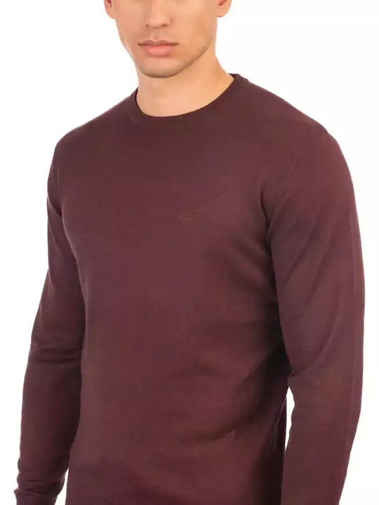 Double Pullover bordeaux melange