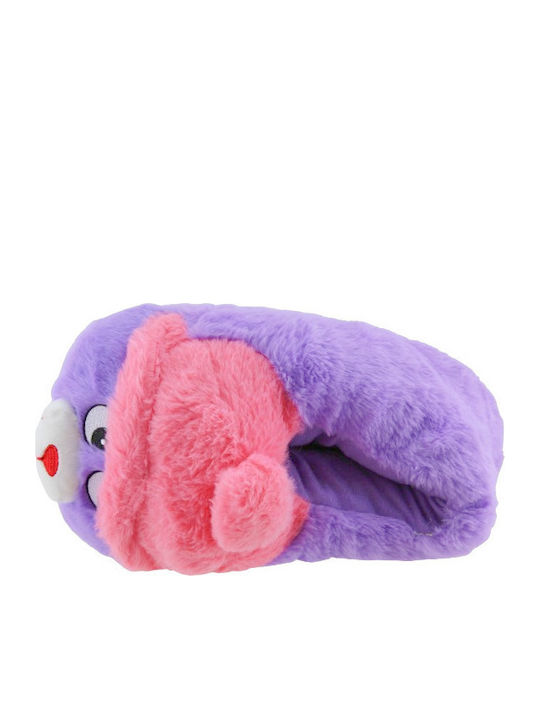 Women's Slippers with Animals Lilac