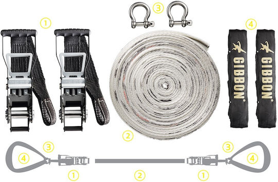 Gibbon Slacklines Balance Straps Black