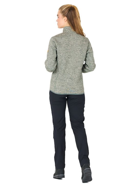 Women's Cardigan with Zipper Balsam Green