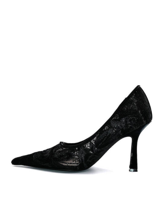 Genisi Black 00138 Μυτερές Γόβες Μαύρες