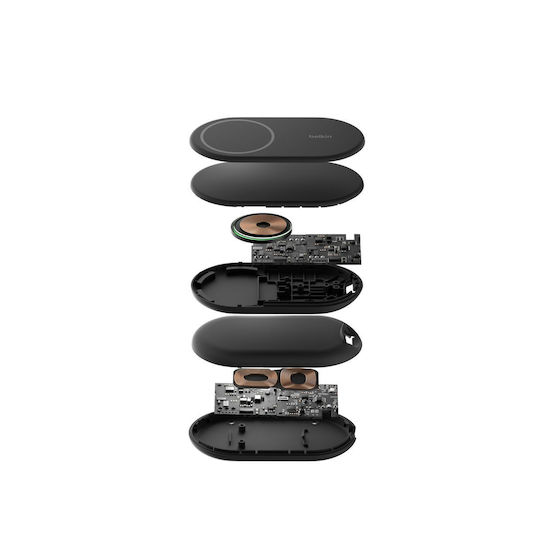 Belkin Безжично зарядно Qi2 и кабел USB-C 15W Power Delivery Черен (BoostCharge Qi2)