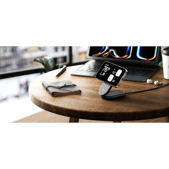 Belkin Безжично зарядно Qi2 и кабел USB-C 15W Power Delivery Черен (BoostCharge Qi2)
