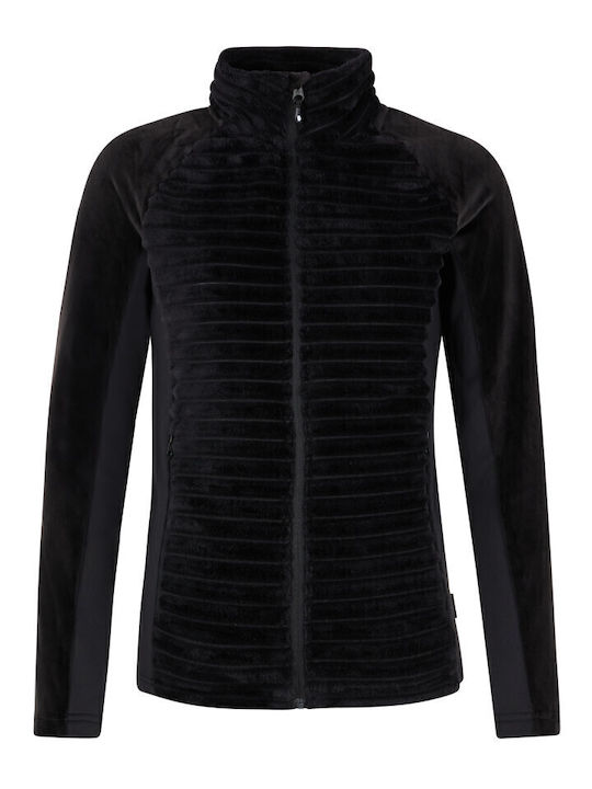 Fleece Γυναικεία Ζακέτα με Φερμουάρ true black