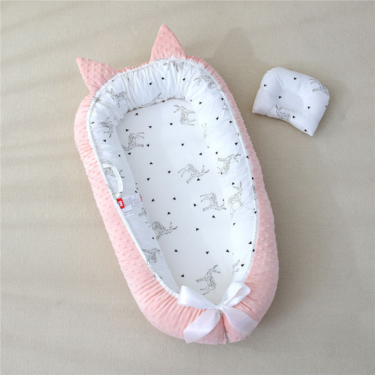 Beauty Home Бебешка възглавница-гнездо Pink 53x88бр