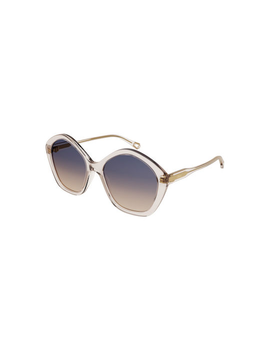 Chloe Women's Sunglasses with Beige Plastic Frame and Multicolour Gradient Lens CH0082S 003