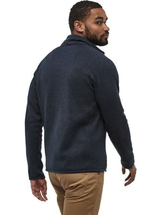 Men's Fleece Cardigan Navy Blue